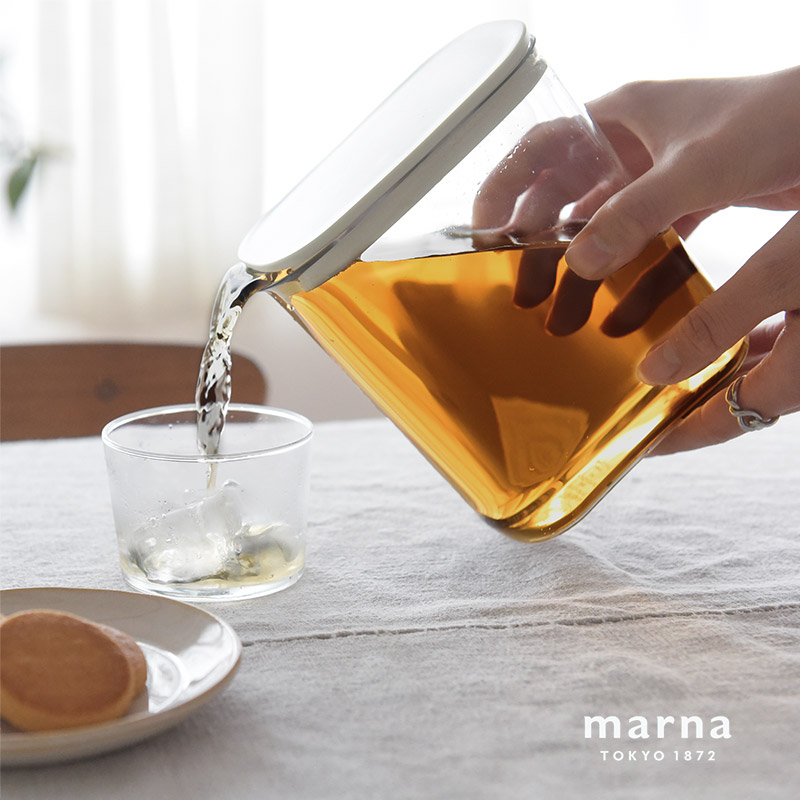 マーナ ウォーターピッチャー 1.0L／MARNA 麦茶ポット 水出しコーヒーポット