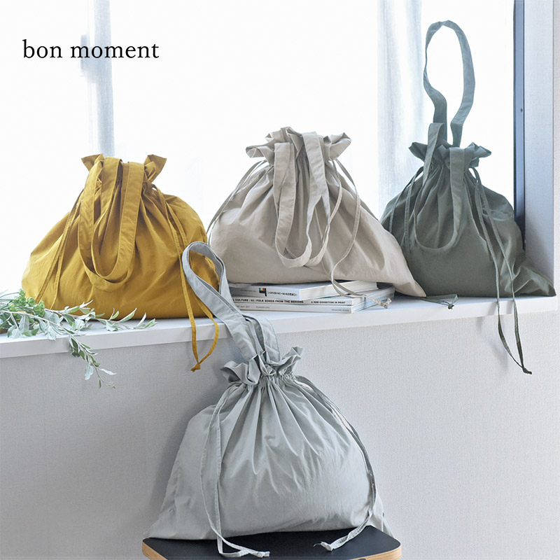 bon moment 旅上手になれる 巾着サブバッグ