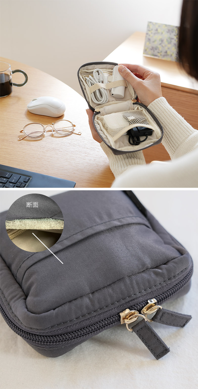 bon moment 整理がしやすい 女性のためのガジェットポーチ Sサイズ  