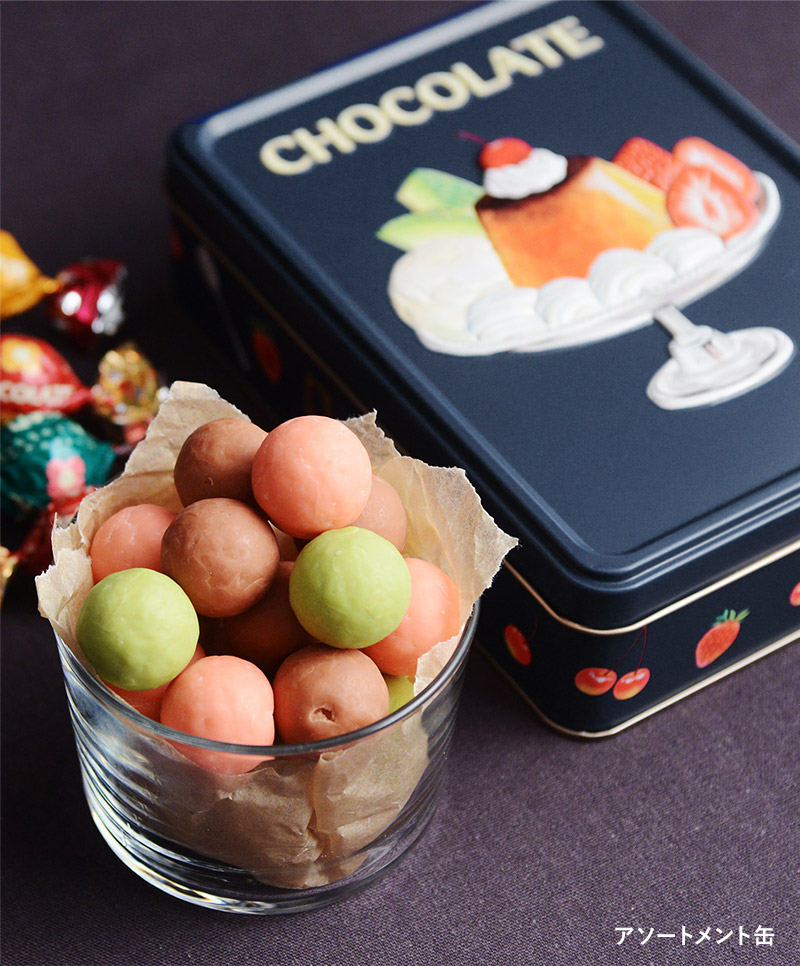 はじけるキャンディチョコレート プリンアラモード缶／Mary Chocolate メリーチョコレート