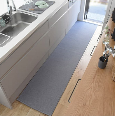 bon moment 奥行き広めの洗えるキッチンマット 52×240cm