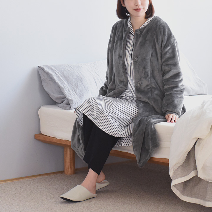 bon moment 着る毛布 ルームウェア マイクロファイバー