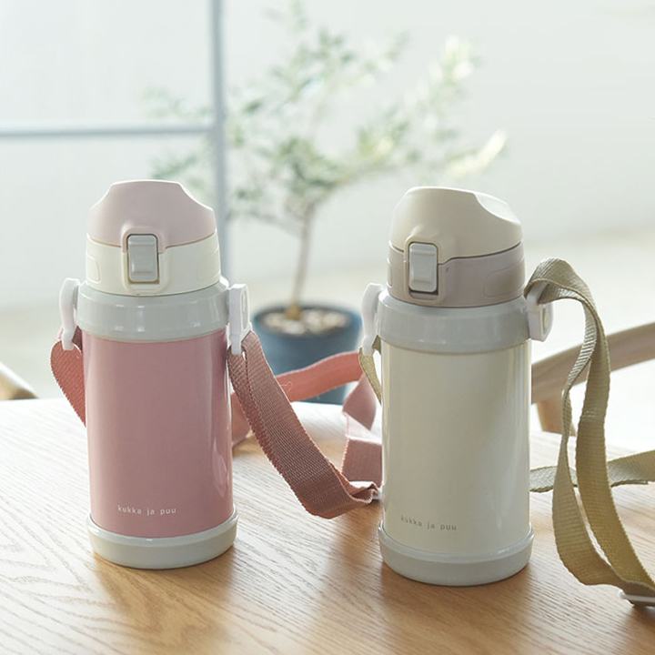 kukka ja puu 北欧カラーのシンプル水筒 600ml