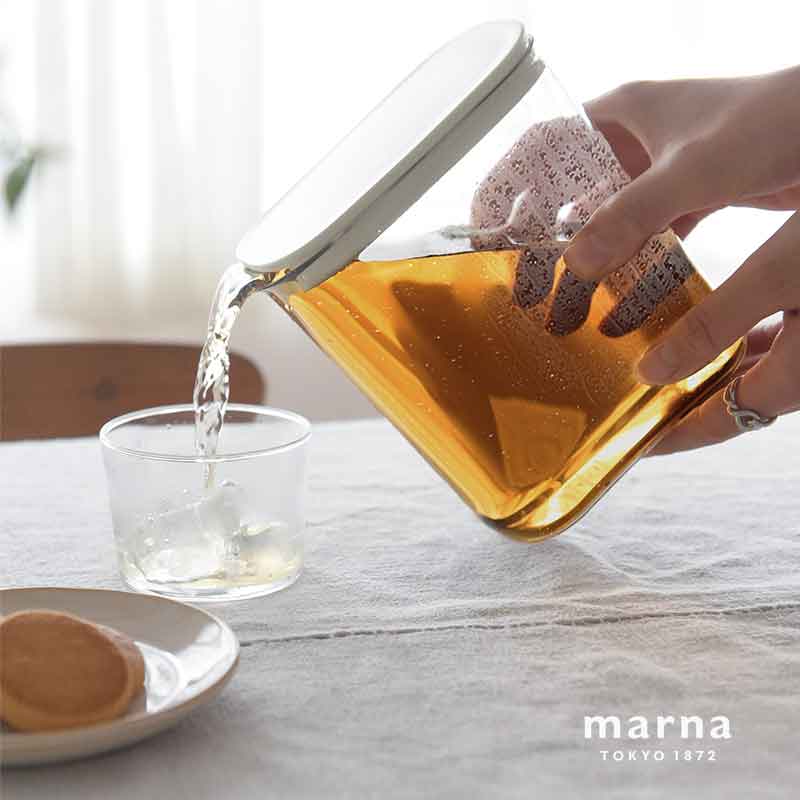 マーナ ウォーターピッチャー 1.0L／MARNA 麦茶ポット 水出しコーヒーポット