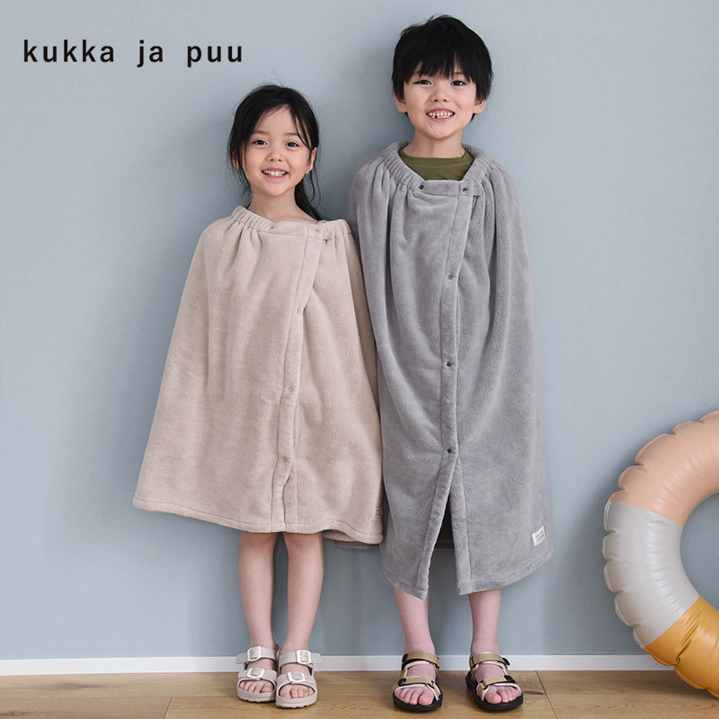 kukka ja puu もっちりふわふわ ラップタオル プールタオル 60cm 80cm／クッカヤプー