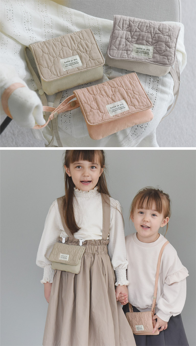 kukka ja puu ポシェットにもなる イブル 移動ポケット 女の子 ヌビ ティッシュポーチ 子供 ポケットポーチ 小学校/クッカヤプー