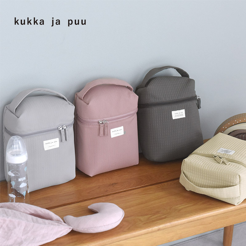 kukka ja puu たっぷり収納できる 哺乳瓶ポーチ 哺乳瓶ケース 保冷保温／クッカヤプー