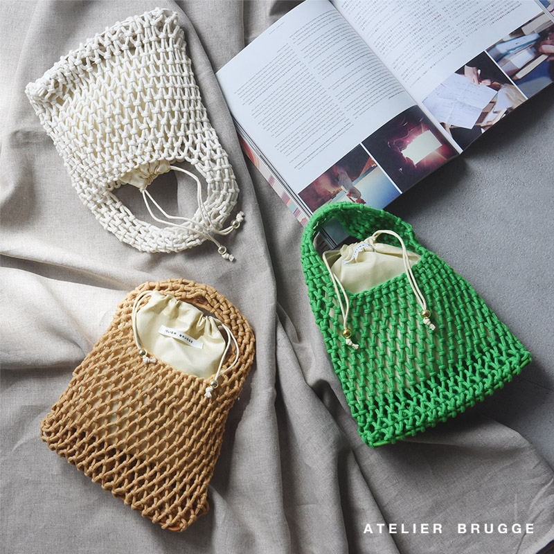 マクラメミニバッグ ATELIER BRUGGE アトリエブルージュ