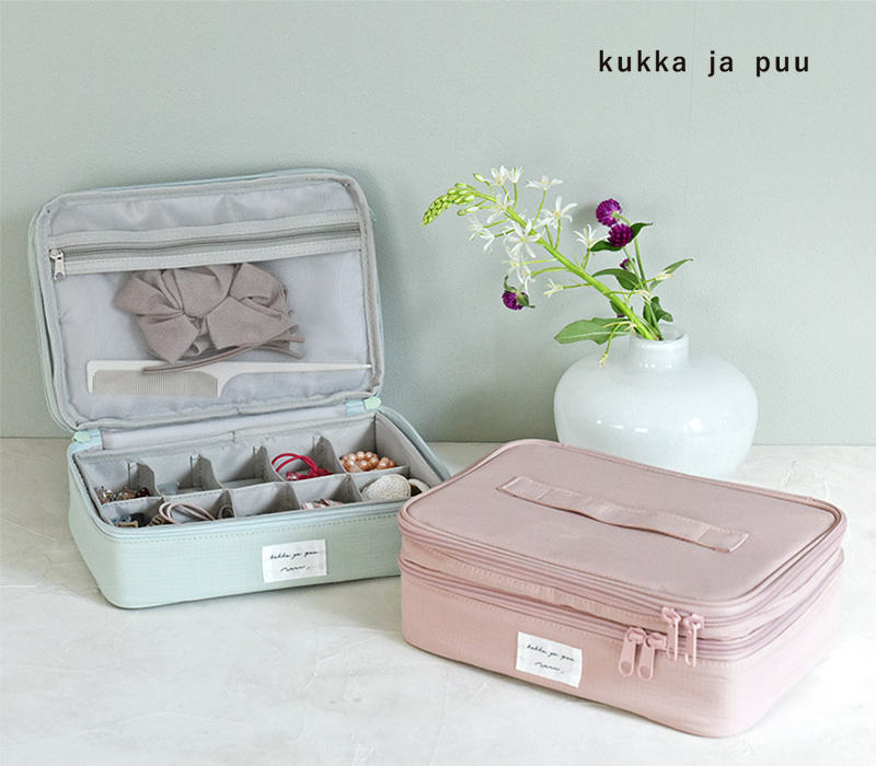 kukka ja puu 整理&持ち運びしやすい ヘアアクセサリーボックス ヘアアクセ アクセサリー 収納/クッカヤプー
