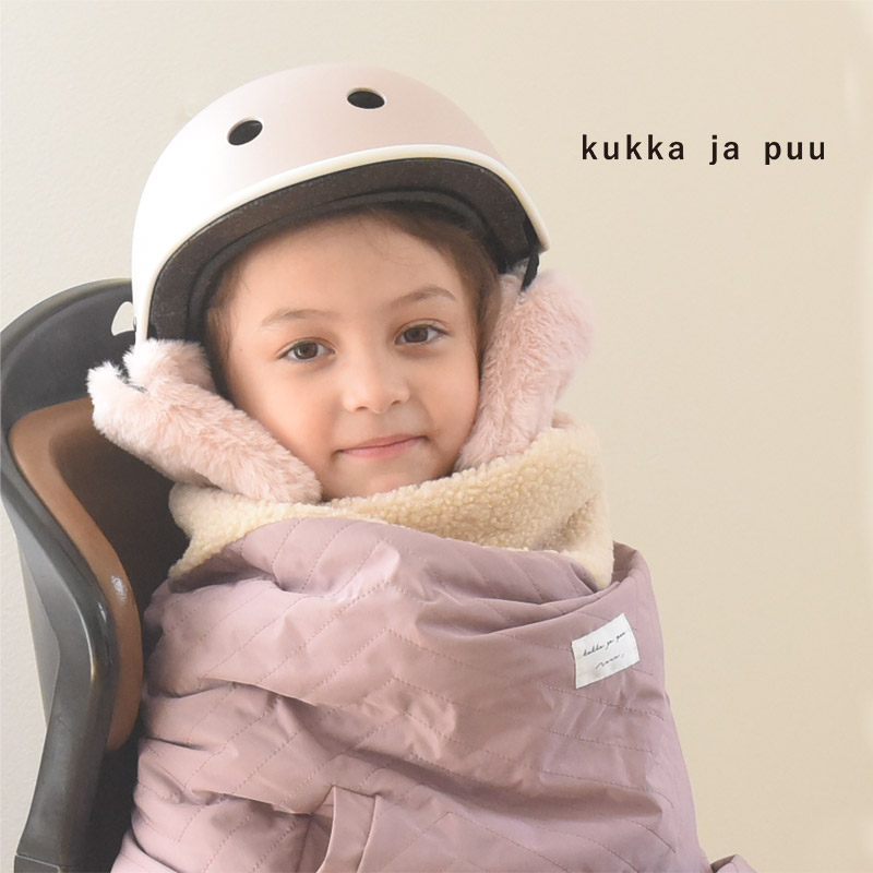 kukka ja puu 耳元あったか 自転車ヘルメット用 イヤーマフ 子供 防寒／クッカヤプー