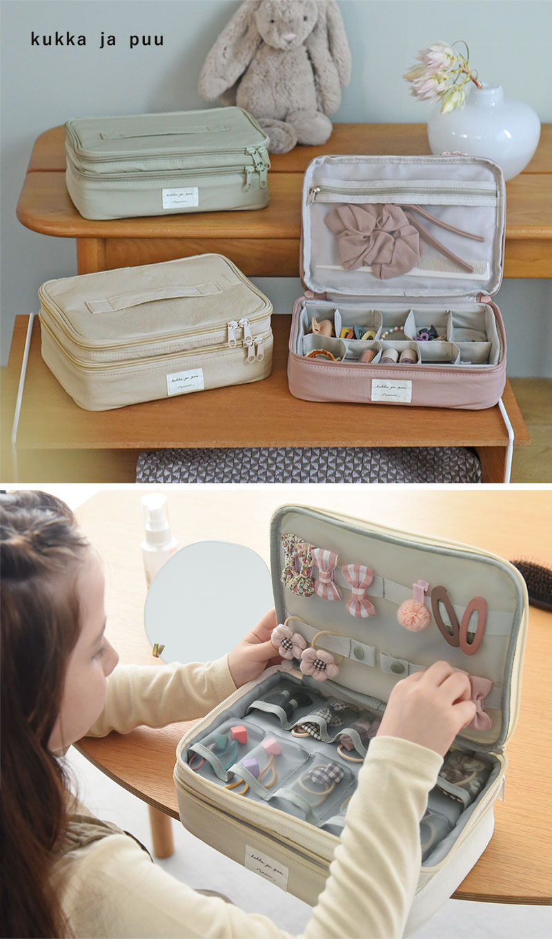 kukka ja puu 整理＆持ち運びしやすい ヘアアクセサリーボックス ヘアアクセ アクセサリー 収納／クッカヤプー