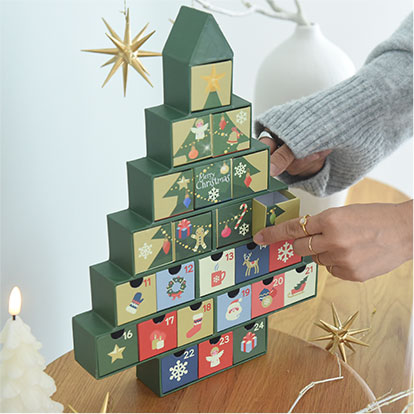 クリスマス ペーパーボックスカレンダー ツリー アドベント