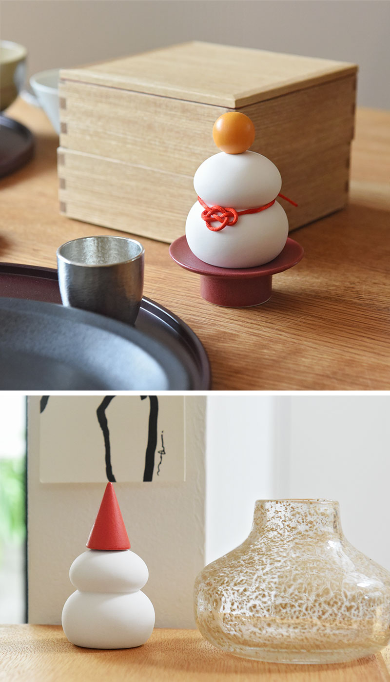 新年の福を呼び込む い草の門松／shesay