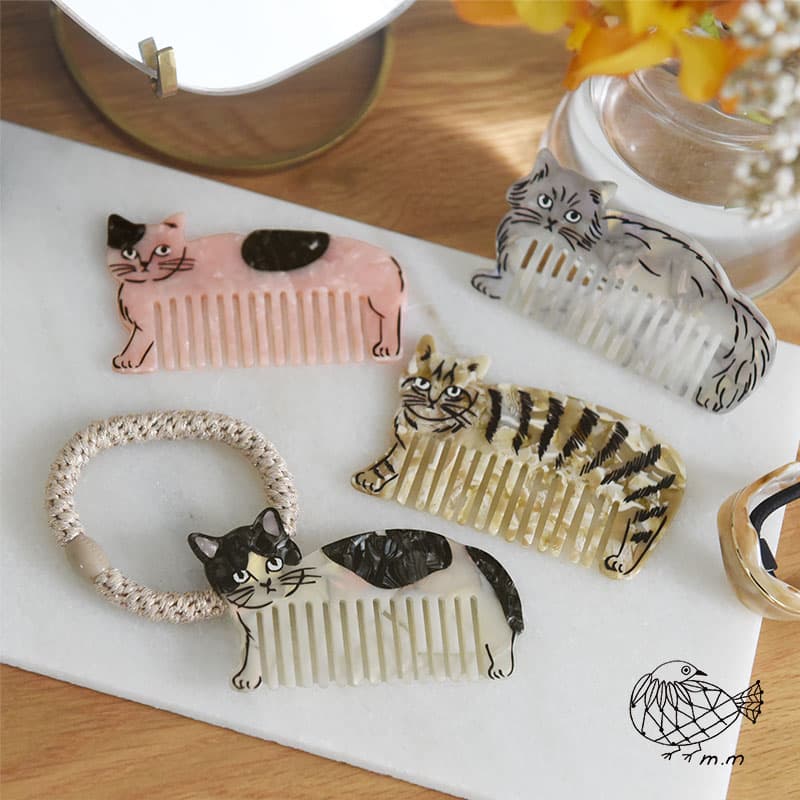 松尾ミユキ 猫モチーフ コーム／Matsuo Miyuki