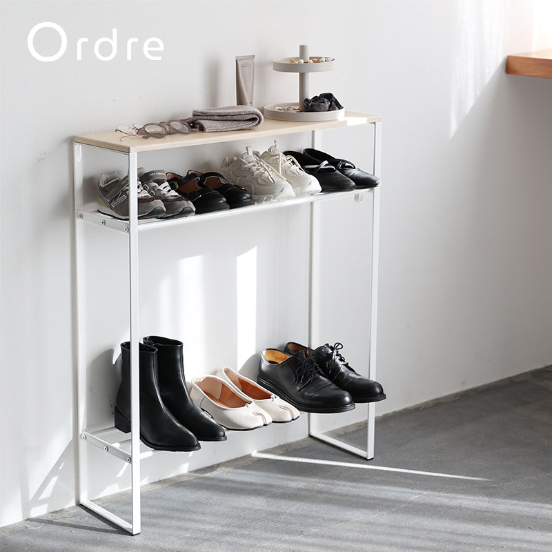 Ordre 奥行19．5cm スリムシェルフ コンソールテーブル 玄関収納