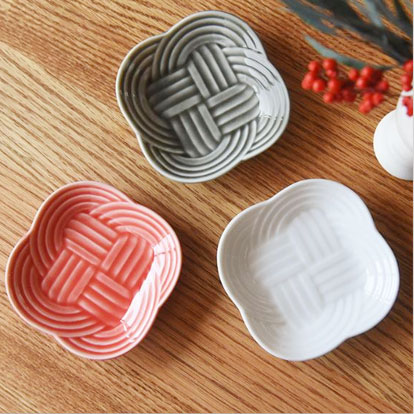 結 9cm 豆皿／小田陶器 お正月