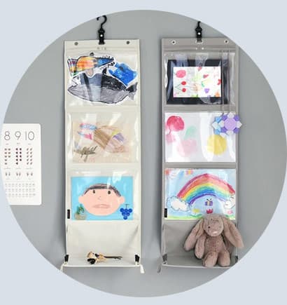 bon moment  飾って収納できる 作品収納ウォールポケット ファイル／ボンモマン