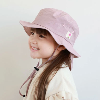 kukka ja puu キッズ帽子 保冷剤ポケット＆日よけタレ付き