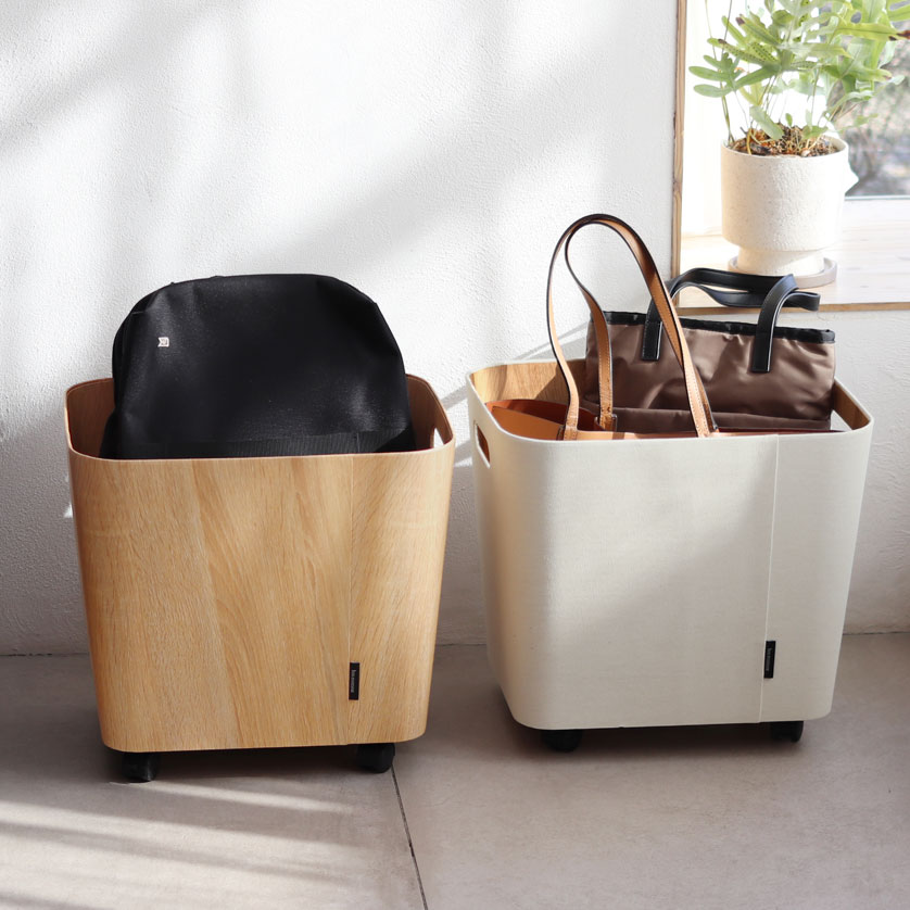 bon moment キャスター付き収納 ワイドタイプ