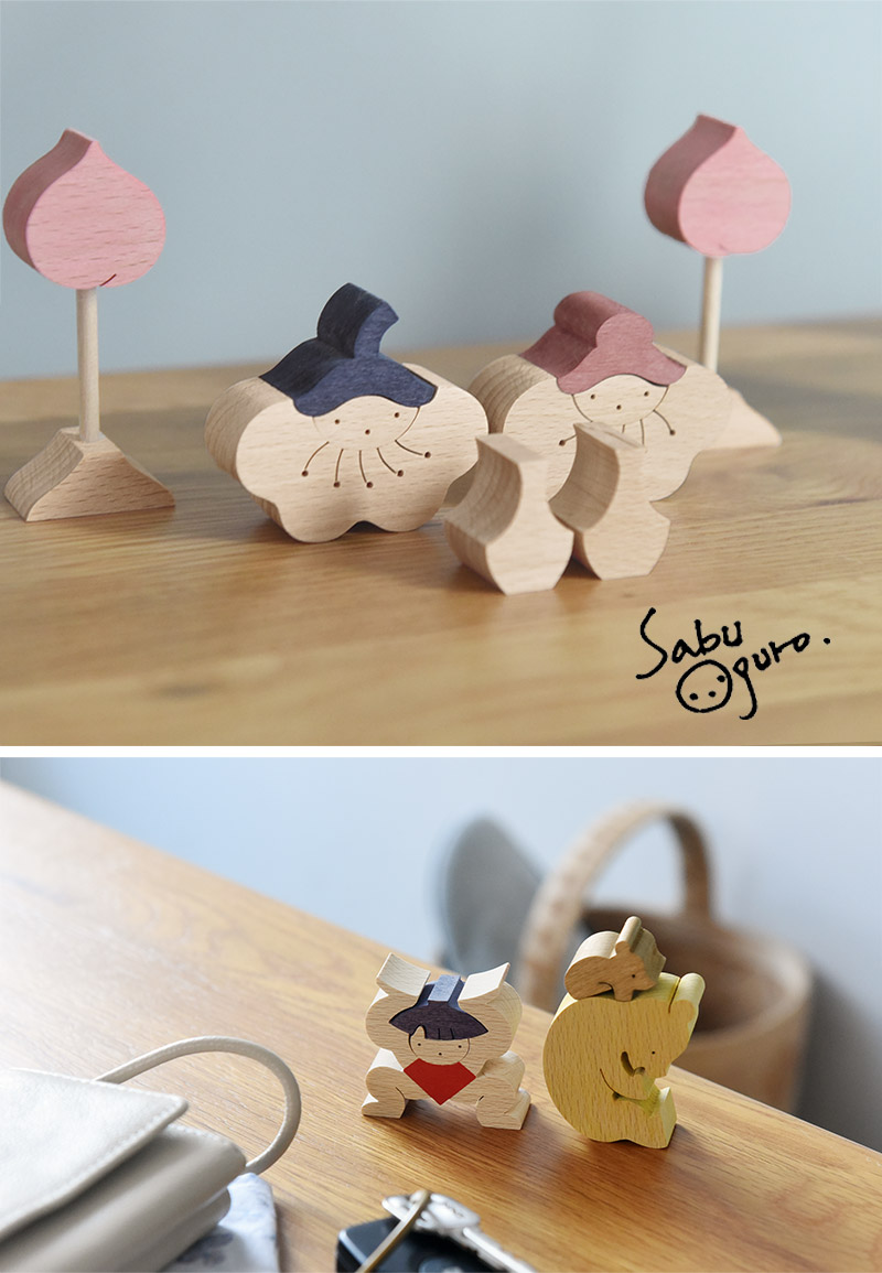 小黒三郎 桃の花びな（小）／クマ揚げ金太（小）