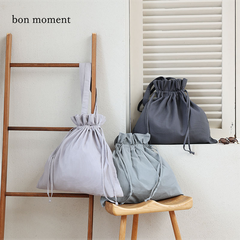 {bon moment 旅上手になれる　巾着サブバッグ