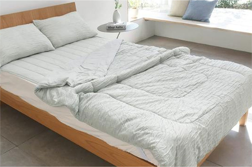 呼吸するリバーシブル 肌掛けケット