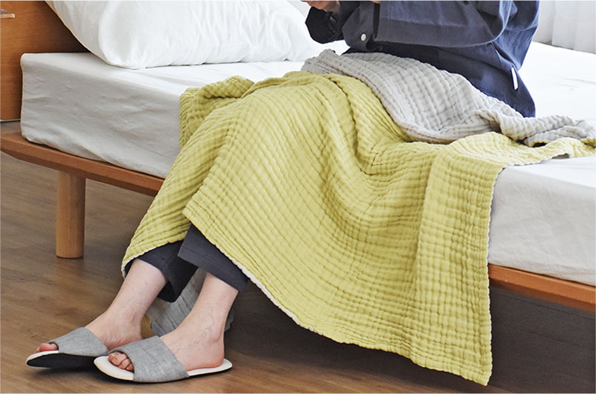 やわらか6重 ガーゼケット リバーシブル