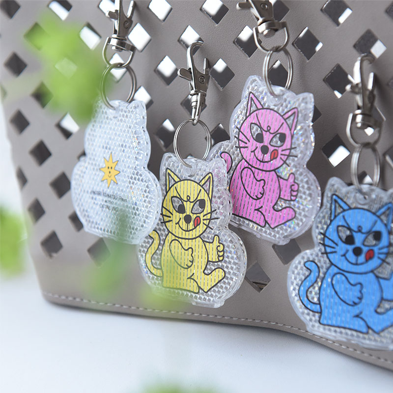 2倍反射する リフレクター キーホルダー  チーキー・キャット／Cheeky Cat