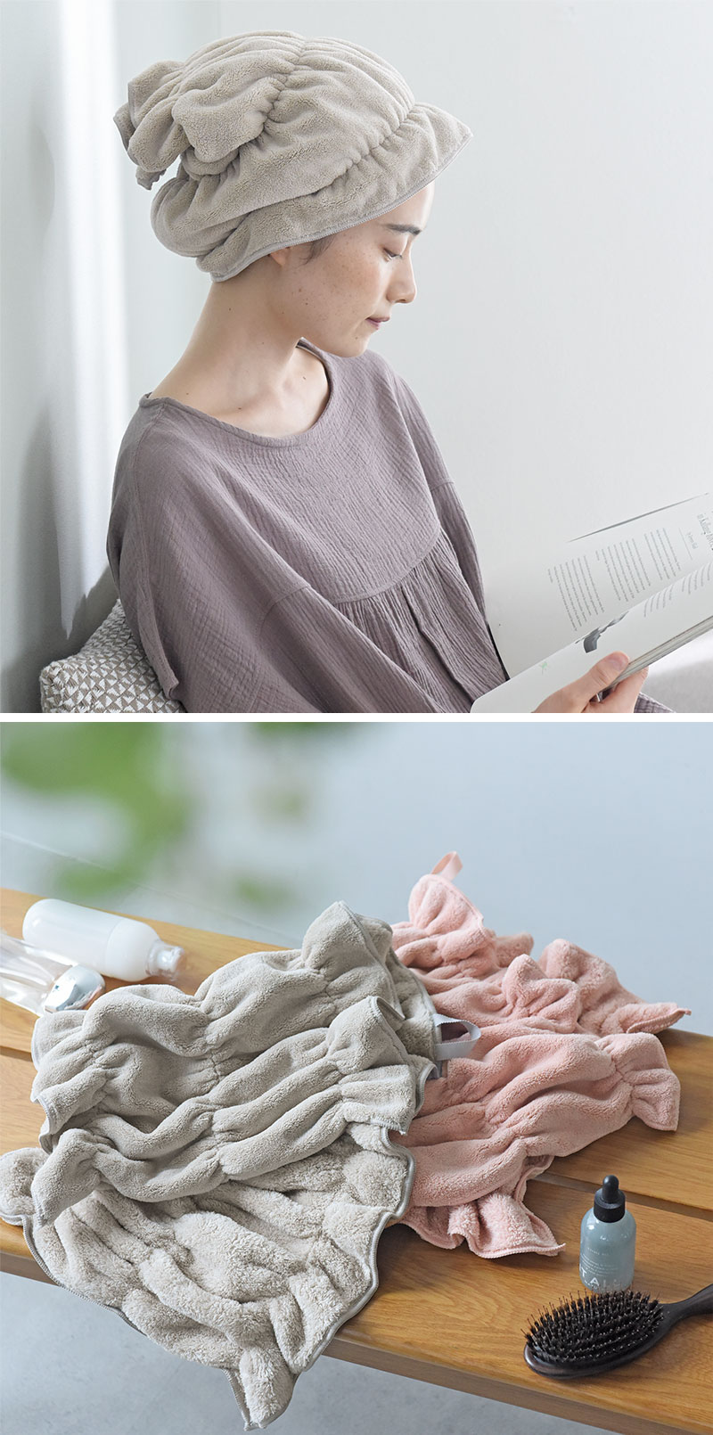 超吸水 ほどけにくい 髪専用タオル ヘアドライタオル／FUWAP フワップ
