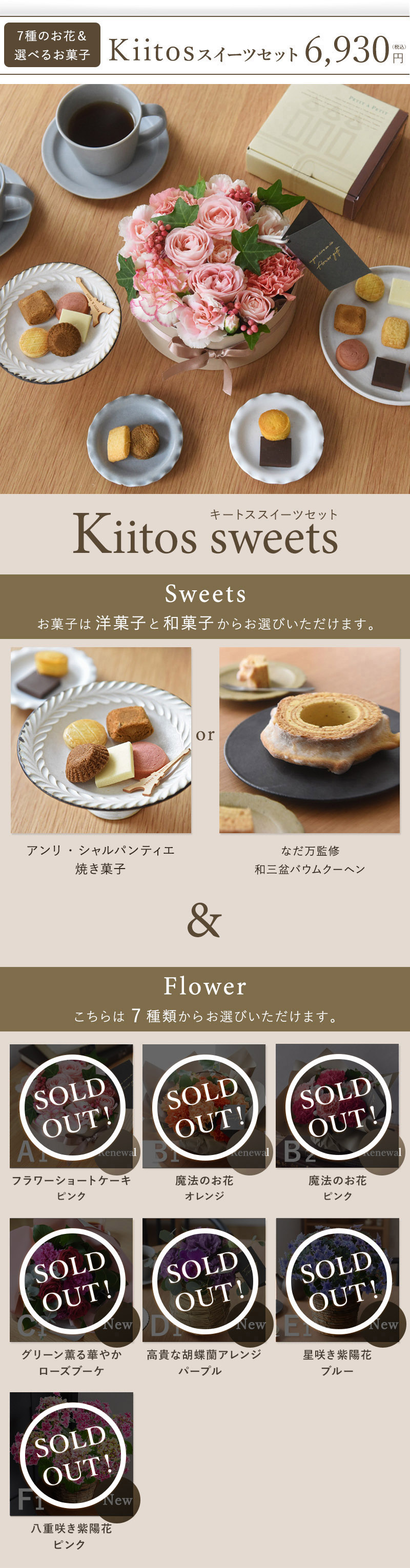 Kiitosシリーズ　スイーツセット