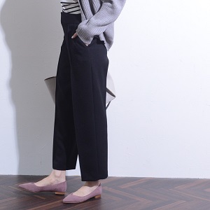 ナノヒーティング ピンタックパンツ Agreable【MADE IN JAPAN】