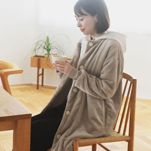 bon moment 軽くてあったかい 着る毛布 ルームウェア マイクロファイバー／ボンモマン