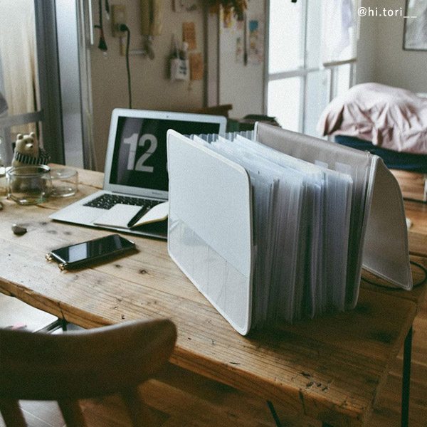 bon moment がばっと開いて見やすい 書類収納ケース Lサイズ Sサイズ／ボンモマン