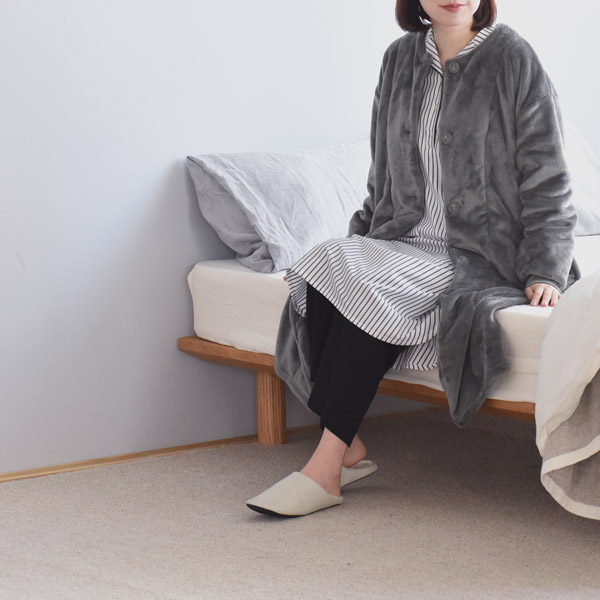 bon moment 軽くてあったかい 着る毛布 ルームウェア マイクロファイバー／ボンモマン