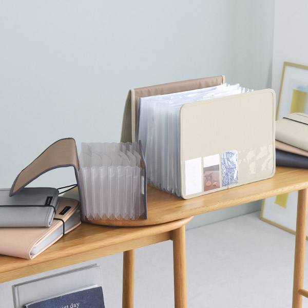 bon moment がばっと開いて見やすい 書類収納ケース Lサイズ Sサイズ／ボンモマン