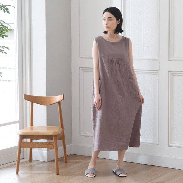 bon moment 湯上りガーゼワンピース ルームワンピース／ボンモマン 母の日 【ｍ26】