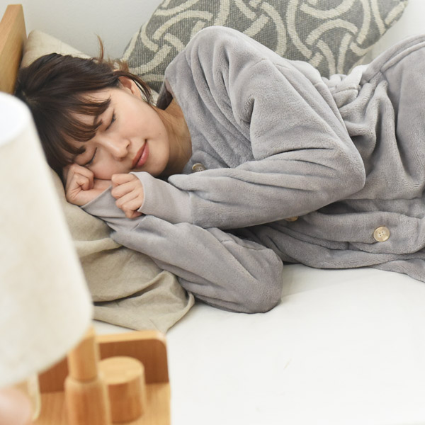 bon moment 軽くてあったかい 着る毛布 ルームウェア マイクロファイバー／ボンモマン