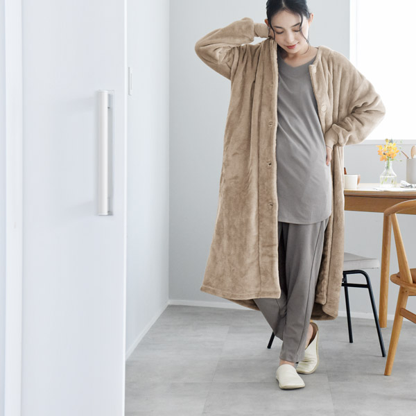 bon moment 軽くてあったかい 着る毛布 ルームウェア マイクロファイバー／ボンモマン