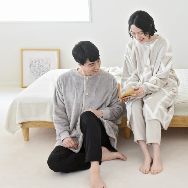 bon moment 軽くてあったかい 着る毛布 ルームウェア マイクロファイバー／ボンモマン