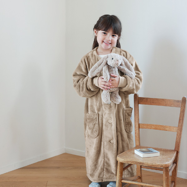 bon moment 軽くてあったかい 着る毛布 ルームウェア マイクロファイバー キッズサイズ／ボンモマン