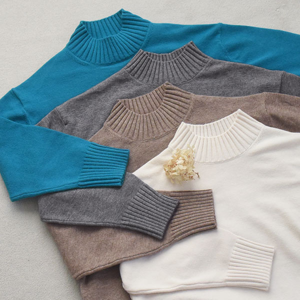 イージーケアが叶う ハイネックニット 洗濯機・タンブル乾燥OK 毛玉にになりにくい／kauliina カウリーナ【送料無料】