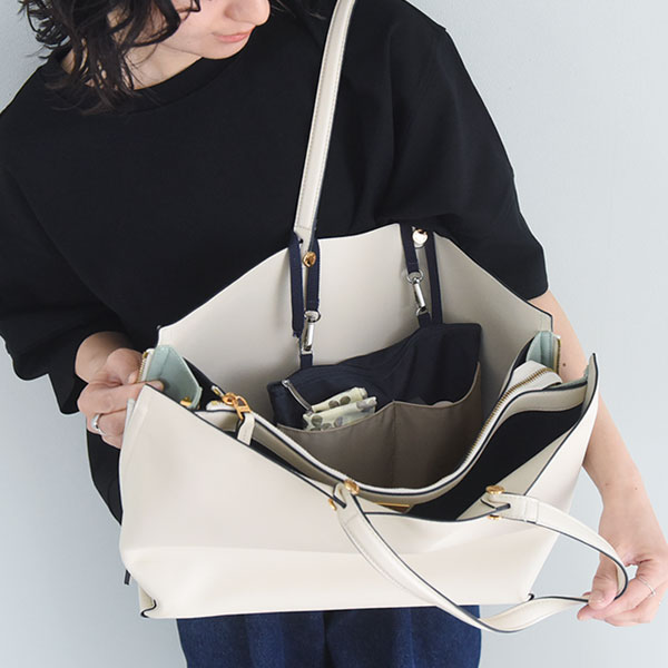 bon moment バッグの中のちょい足しポケット 吊り下げバッグインバッグ