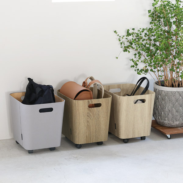 bon moment 荷物の一時置きに キャスター付き収納 ワイドタイプ／ボンモマン【予約商品】