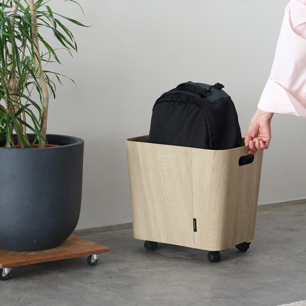 【一部予約商品】bon moment 荷物の一時置きに キャスター付き収納 ワイドタイプ／ボンモマン