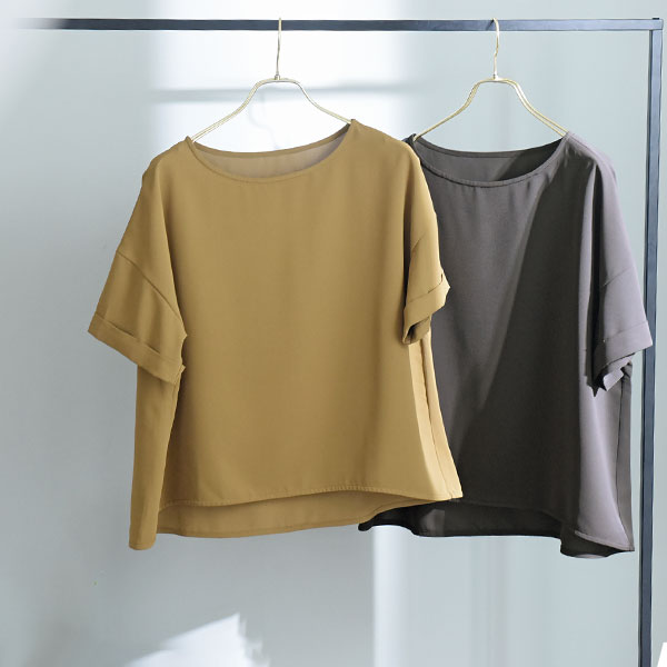 洗えてシワになりにくい 着回しの効く Tシャツブラウス 接触冷感 吸水速乾 熱中症／kauliina カウリーナ【送料無料】
