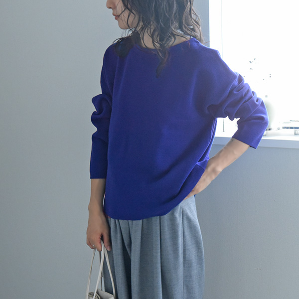 軽やかな着心地 マシュマロミラノ ロングシーズン活躍する マルチ機能 シンプルニット 洗濯機・タンブル乾燥OK 毛玉になりにくい 静電防止／kauliina カウリーナ