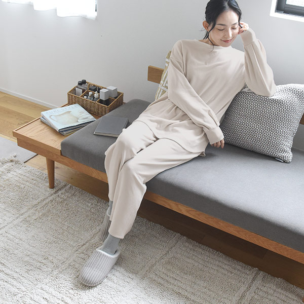 bon moment 【セットアップ対応】 ふんわり暖かい リラックスウェア ワイドパンツ／ボンモマン