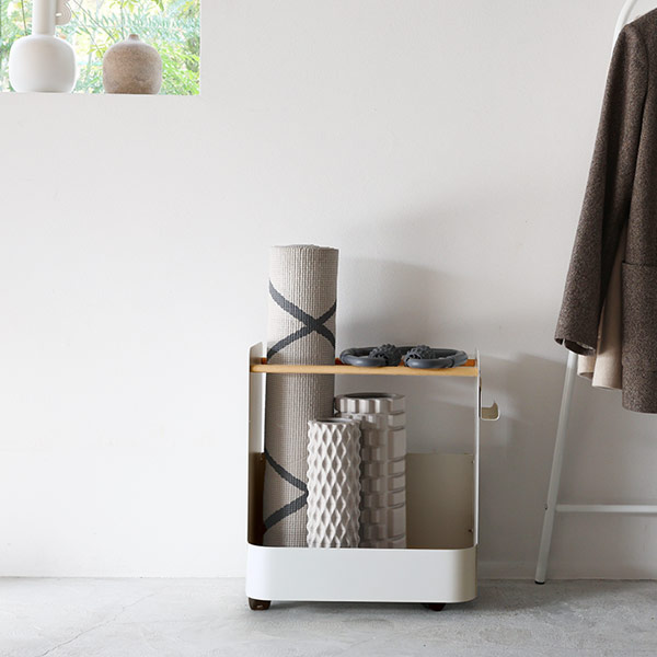 Ordre 立てて収納できる フィットネス収納 キャスター付き 収納ワゴン【送料無料】