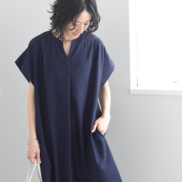 【セットアップ対応】スピードクリーン スキッパーネック ワンピース 持続消臭 UVカット／kauliina カウリーナ【送料無料】