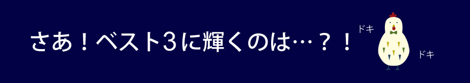 いよいよベスト3の発表です!
